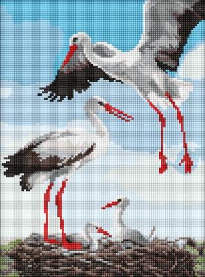 Opakowanie Diamentowa mozaika - Rodzina bocianów 30x40cm