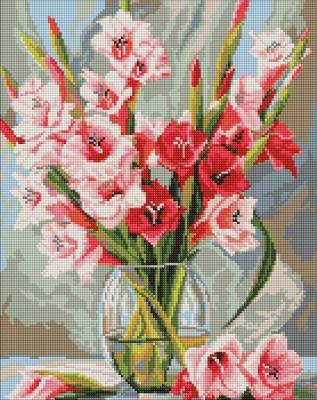 Opakowanie Diamentowa mozaika - Różowe mieczyki 40x50cm