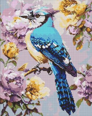 Opakowanie Diamentowa mozaika - Sójka w piwoniach 40x50cm