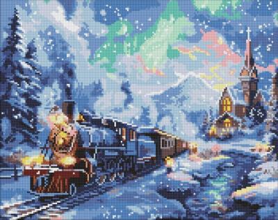 Opakowanie Diamentowa mozaika - Świąteczny pociąg 40x50cm