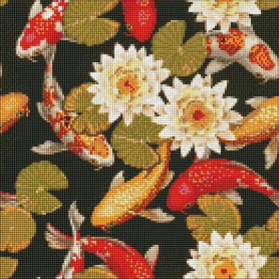 Opakowanie Diamentowa mozaika - Tęczowe karpie 40x40cm