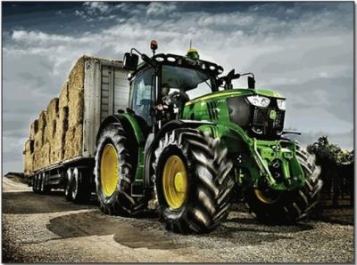 Opakowanie Diamentowa Mozaika Traktor z przyczepą słomy NO-1008030