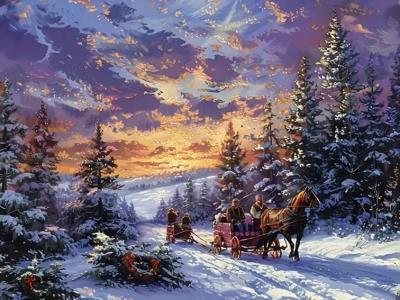 Opakowanie Diamentowa Mozaika Zima kulig NO-2002229