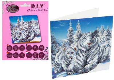 Opakowanie Diamentowa mozika Białe tygrysy 18x18cm