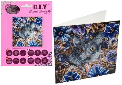 Opakowanie Diamentowa mozika Koty i kwiaty 18x18cm