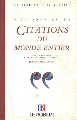 Okładka książki Dictionnaire usuels de citations du monde entier