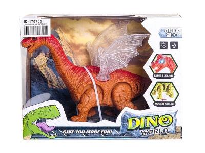 Opakowanie Dinozaur na baterie ruchomy światło i dźwięk