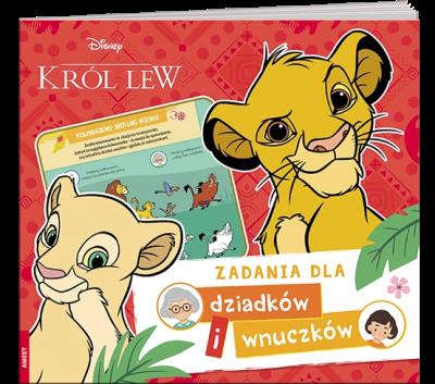 Okładka książki Disney Król Lew Zadania dla dziadków i wnuczków DIW-9102