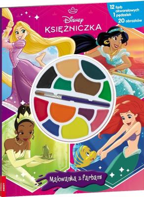 Okładka książki Disney Księżniczka. Malowanka z farbami