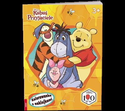 Okładka książki Disney Kubuś i przyjaciele Kolorowanka z naklejkami NA-9147
