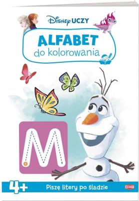 DISNEY UCZY. Kraina lodu. Alfabet do kolorowania. Autor: Oparcowanie zbiorowe. SmakLiter.pl Okładka książki DISNEY UCZY. Kraina lodu. Alfabet do kolorowania