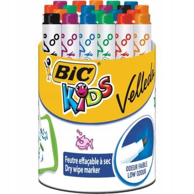 Display Marker Suchościeralny BIC KIDS Mini Velleda Kubek 24szt.. Wydawca: Bic. SmakLiter.pl Opakowanie Display Marker Suchościeralny BIC KIDS Mini Velleda Kubek 24szt.