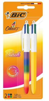 Opakowanie Długopis 4 Colors Punch Rainbow 1mm mix 2szt BIC