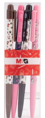 Opakowanie Długopis automat 0.7mm Cats&Dogs nieb 4szt M&G
