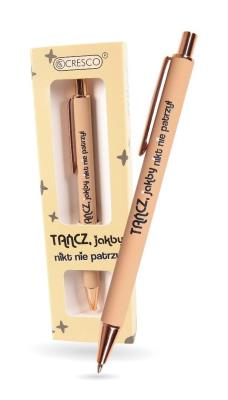 Długopis automatyczny Tańcz jakby,nikt nie patrzył. Wydawca: CRESCO. SmakLiter.pl Opakowanie Długopis automatyczny Tańcz jakby,nikt nie patrzył