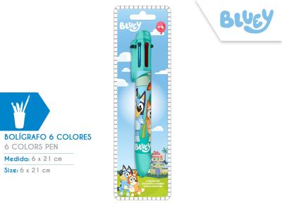Długopis Bluey 6 kolorów BY00002. Wydawca: Kids Euroswan. SmakLiter.pl Opakowanie Długopis Bluey 6 kolorów BY00002