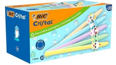 Opakowanie Długopis Cristal Figurine 1mm niebieski (20szt)BIC