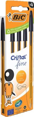 Długopis Cristal Original Fine czarny 4szt BIC. Wydawca: Bic. SmakLiter.pl Opakowanie Długopis Cristal Original Fine czarny 4szt BIC