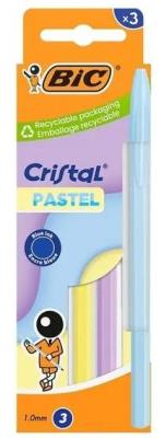 Opakowanie Długopis Cristal Pastel 1mm niebieski 3szt BIC