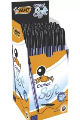 Opakowanie Długopis Cristal Soft czarny (50szt) BIC