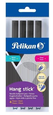 Opakowanie Długopis Hang Stick 0,7mm czarny 4szt PELIKAN