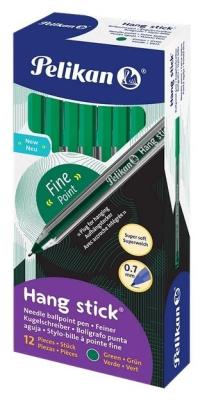 Opakowanie Długopis Hang Stick 0,7mm zielony (12szt) PELIKAN