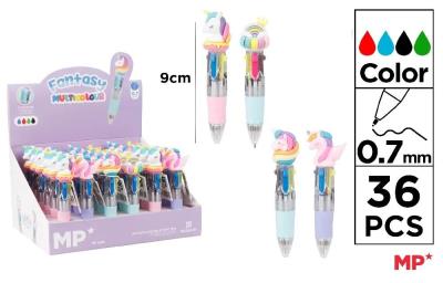 Opakowanie Długopis mini 4-kolorowy 0.7mm jednorożec (36szt)