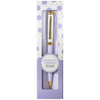 Opakowanie Długopis prezentowy Kochaj, żyj i podróżuj