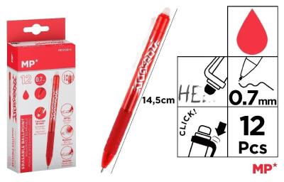 Opakowanie Długopis ścieralny 0,7mm czerwony (12szt)