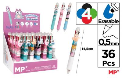 Opakowanie Długopis ścieralny 4-kolorowy Psy i Koty (36szt)