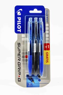 Długopis Super Grip G Pilot automatyczny 1x niebieski + 1x czarny + 1x niebieski gratis blister. Wydawca: Pilot. SmakLiter.pl Opakowanie Długopis Super Grip G Pilot automatyczny 1x niebieski + 1x czarny + 1x niebieski gratis blister