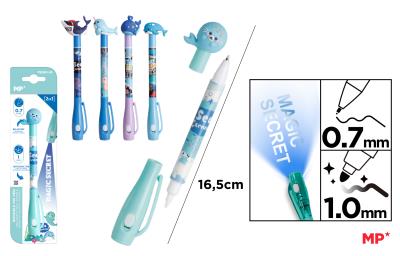 Opakowanie Długopis Szpiegowski UV z podwójną końcówką 0.7/1.0mm Morskie Zwierzaki 1szt.mix