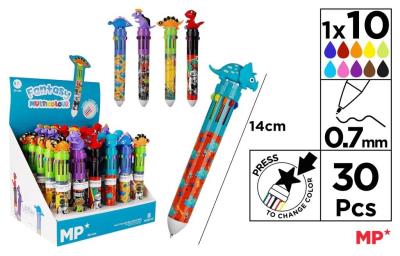 Opakowanie Długopis wielokolorowy 10w1 0.7mm dinozaur (30szt)