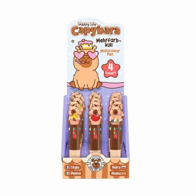 Opakowanie Długopis wielokolorowy Kapibara z figurką 1szt.mix