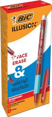 Długopis wymazywalny Illusion czerwony (12szt). Wydawca: Bic. SmakLiter.pl Opakowanie Długopis wymazywalny Illusion czerwony (12szt)