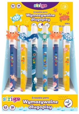 Opakowanie Długopis wymazywalny Strigo Ocean Animals (36szt)