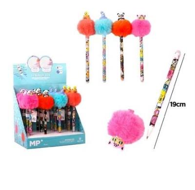 Opakowanie Długopis z pomponem 0,5mm ścieralny MIX