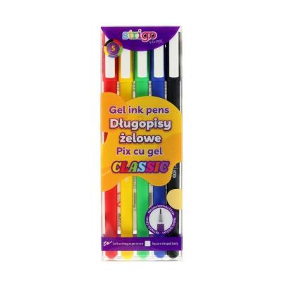 Opakowanie Długopis żelowy 5 kolorów STRIGO