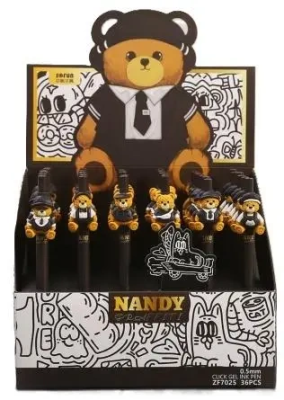 Długopis żelowy Bear 0,5mm nieb (36szt). Wydawca: CRESCO. SmakLiter.pl Opakowanie Długopis żelowy Bear 0,5mm nieb (36szt)