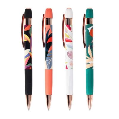 Opakowanie Długopis żelowy Floral niebieski (24szt) STRIGO