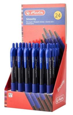 Opakowanie Długopis żelowy Smoothy nieb. 0,7mm (24szt)HERLITZ