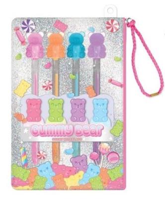 Opakowanie Długopisy żelowe Misie Żelki 4 kolory