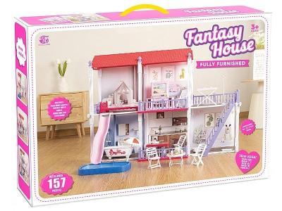 Domek dla lalek z meblami. Wydawca: ADAR. SmakLiter.pl Opakowanie Domek dla lalek z meblami