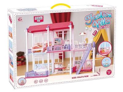 Domek dla lalek z meblami. Wydawca: ADAR. SmakLiter.pl Opakowanie Domek dla lalek z meblami