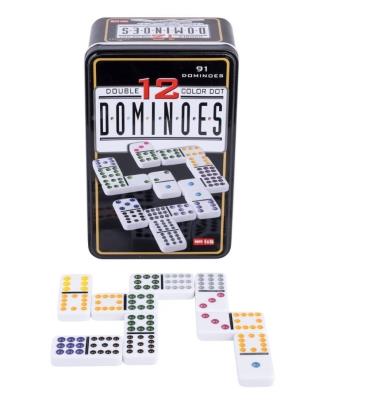 Opakowanie Domino Double 12 w metalowym pudełku