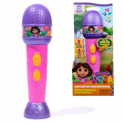 Dora. Mikrofon z efektami dźwiękowymi. Wydawca: Spin Master. SmakLiter.pl Opakowanie Dora. Mikrofon z efektami dźwiękowymi