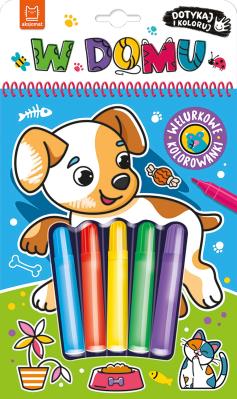 Okładka książki Dotykaj i koloruj! W domu. Welurkowe kolorowanki