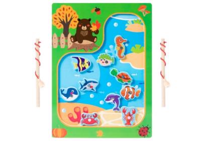 Opakowanie Drewniana gra łowienie rybek na magnes