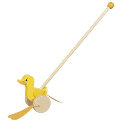 Drewniana kaczka Elli na patyku Goki. Wydawca: Goki. SmakLiter.pl Opakowanie Drewniana kaczka Elli na patyku Goki