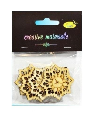 Opakowanie Drewniane elementy w kształcie zegara 4,5cm 5szt